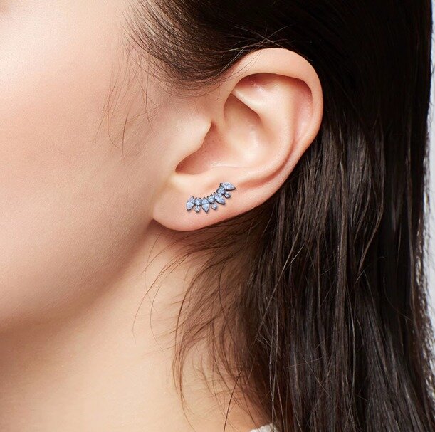 Tytanowy Kolczyk Labret PIERCING Cyrkonie ELEGANCKI HELIX Lobe (11)