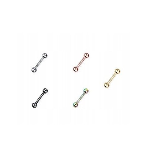 Sztanga Klasyczna z Kuleczkami Kolczyk do Ucha, Nosa, Brwi 1,2/6-10/3+3 mm (3)