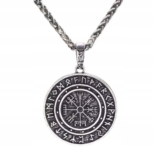 Viking Naszyjnik Kompas Vegvisir Runes Nordic (1)